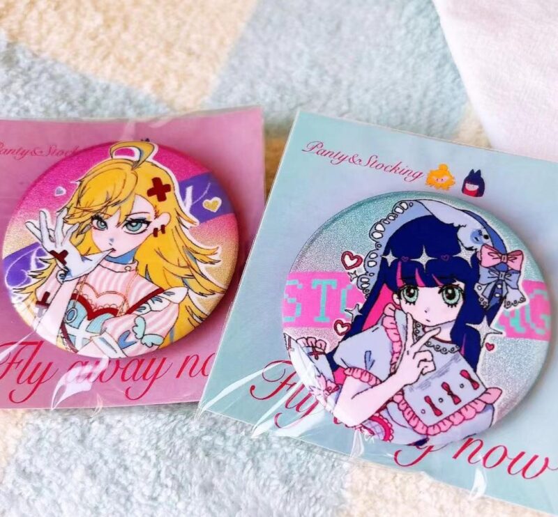 Panty & Stocking with Garterbelt – Panty & Stocking Double Glitter Badges